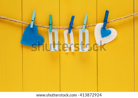Fathers Day theme with hanging felt DAD letters