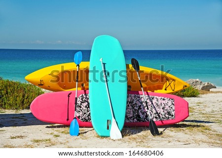 Paddle Boarding And Kayak Rentals On The Beach