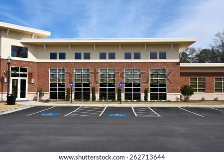 Front Facade of a New Commercial Building with Office Space available for sale or lease