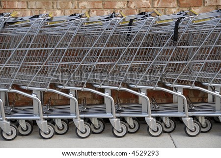 Row of Shopping Carts