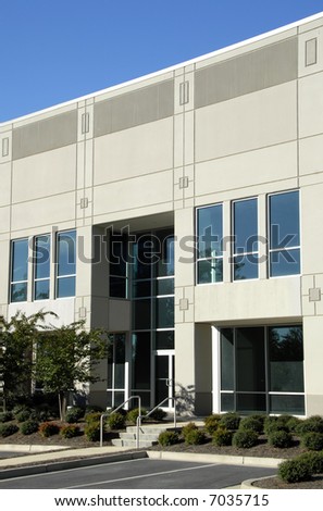 Front Facade of New Commercial Office Building
