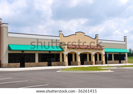 Store Front in a New Shopping Center