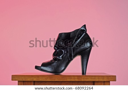 Woman\'s Black High Heel Ankle Boots
