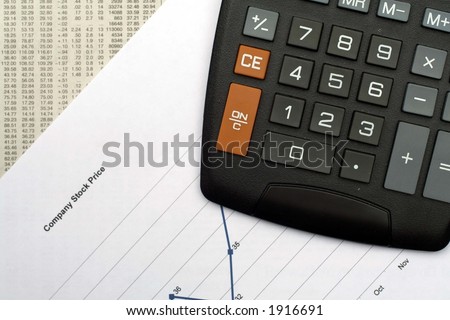 Stock Newspaper Page, Graph & Calculator