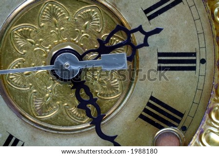 Antique Clock Face Close-Up