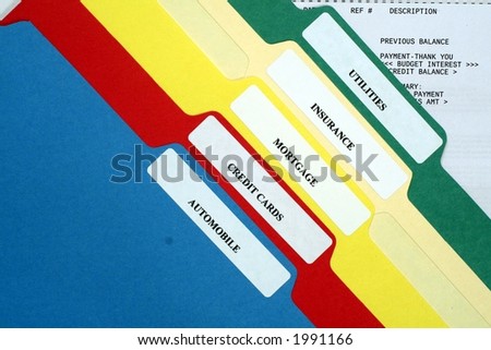 File Folders of Personal Bills