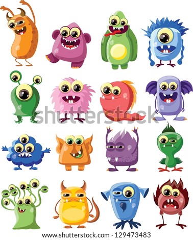 Cartoon cute monsters Cartoon cute monsters