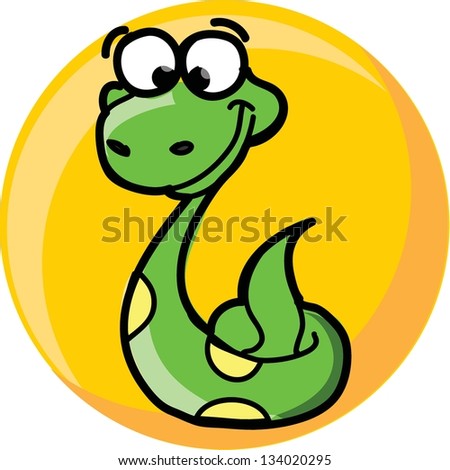 Cartoon Cute Vector Snake - 134020295 : Shutterstock