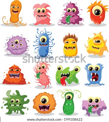 Cartoon cute monsters Cartoon cute monsters