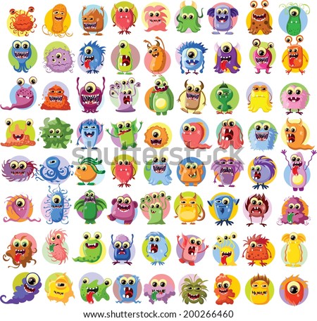 Cartoon cute monsters Cartoon cute monsters