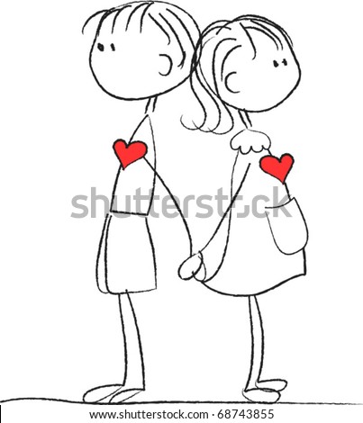 holding hands eps10 vector