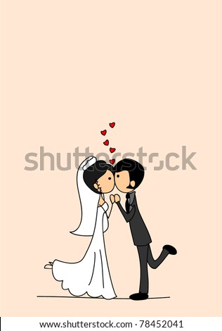 stock vector cartoon wedding pictures