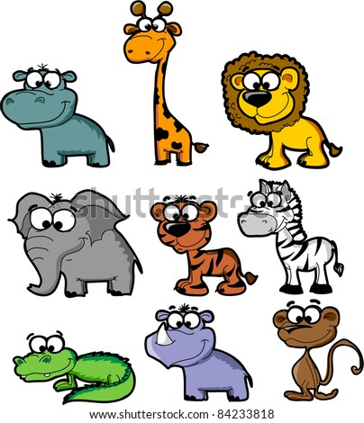 http://image.shutterstock.com/display_pic_with_logo/695143/695143,1315459374,21/stock-vector-set-cartoon-animals-84233818.jpg