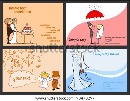 stock vector Set of wedding backgrounds for your design vector