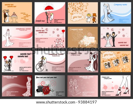 stock vector Set of wedding backgrounds for your design vector