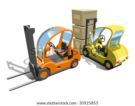 Forklift Stock Vector Illustration 30925855 : Shutterstock