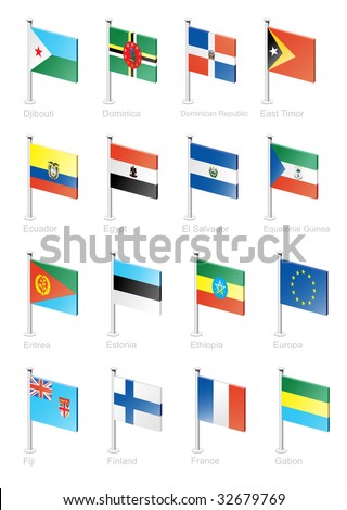 stock vector : Flag icon set