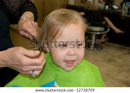 Little Girl Getting a Haircut