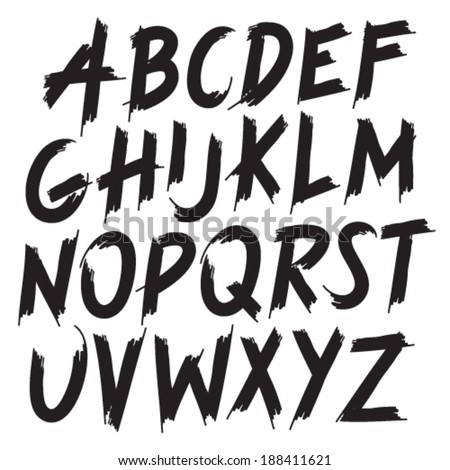 Brush Style Hand Draw Font Abc Brush Style Hand Draw Font Abc
