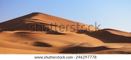 Morocco. Sand dunes of Sahara desert