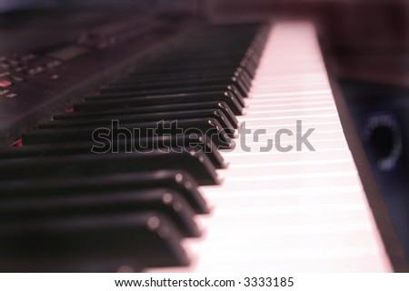 Long View of Keyboard Keys - High Resolution Photograph