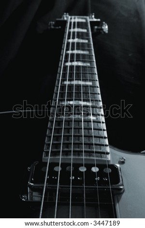 Sleek Guitar Neck - High Resolution Photograph