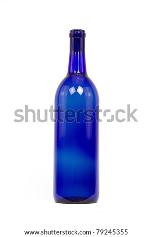 blue bottled alcohol