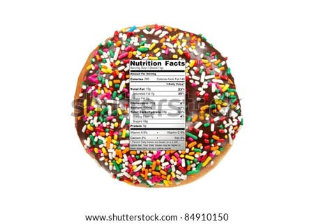 donut nutrition label