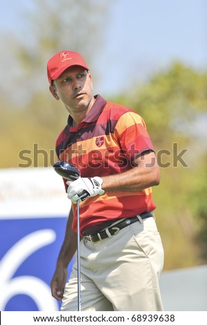 HUA HIN, THAILAND - JANUARY 9: Indian golf player Jeev Milkha Singh at the Royal Trophy tournament, Asia vs Europe, at Black Mountain Golf Club on January 9, 2011 in Hua Hin, Thailand