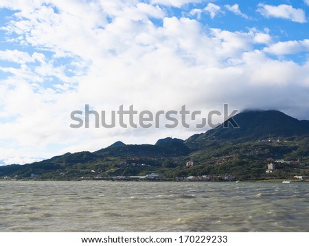 mountain and river