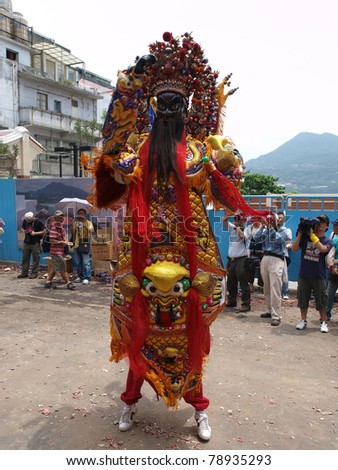 DANSHUI,TAIWAN- JUNE 7:The holy general of tour of inspection in Culture Festival of Shing Shuei Yan on June 7,2011 in Danshui,Taipei,Taiwan. The fair held annually for honor of the Ching-Shui Master.