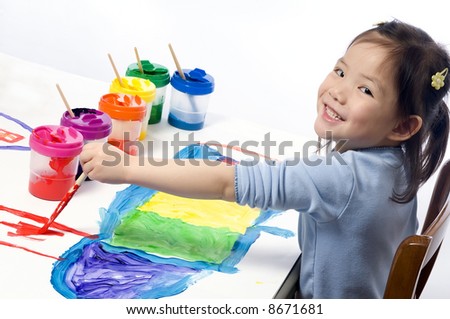 Going to school is your future. Education, learning, teaching. a young girl coloring a picture