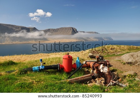 Pump - Hot spring managed into pipes, Iceland