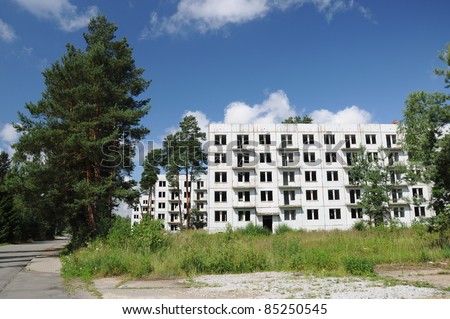 Abandoned uranium mining city Ralsko, Czech Republic
