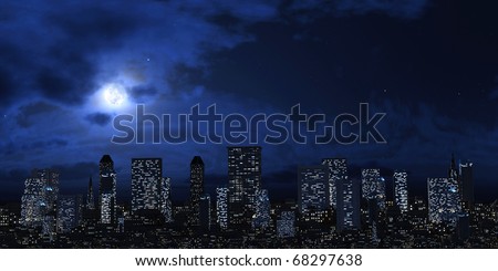 city night (sky clipping path)