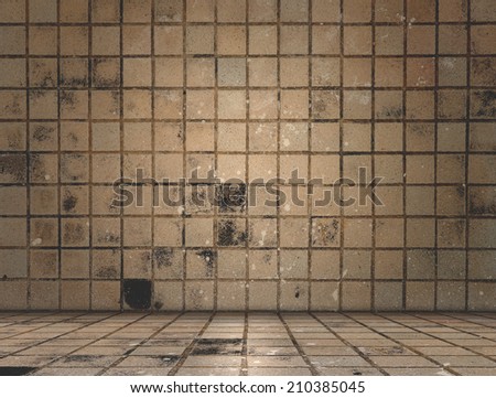 Dirty tile room