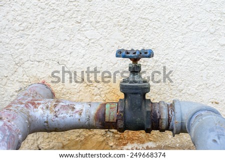 Old water supply main pipeline