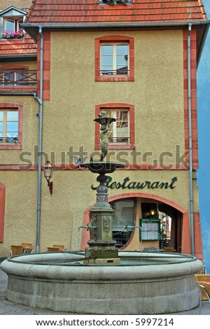 restaurant facade in france