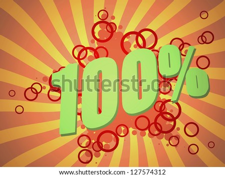 Abstract background with hundred percent