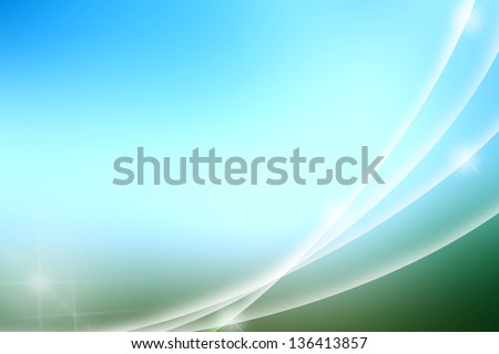 Blue and green smooth abstract background with shining light