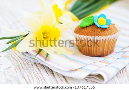 fresh handmade  sweet muffins cakes - still life