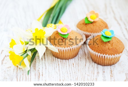 fresh handmade  sweet muffins cakes - still life