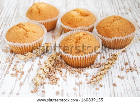still life with muffins  and wheat corn