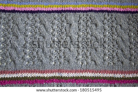Beautiful grey  wool  hand knit  patterns
