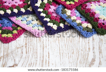 Knitted  Detail for Crochet Blankets - granny Squares