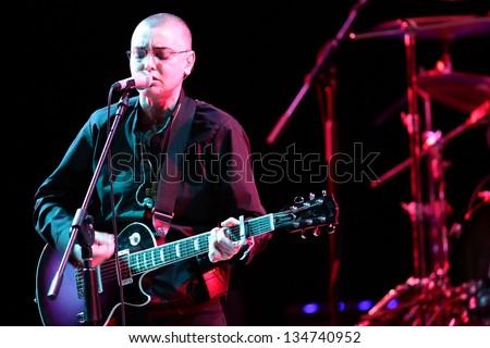 VENICE, ITALY - APRIL 02: Irish singer Sinead O'Connor during the first concert of  
