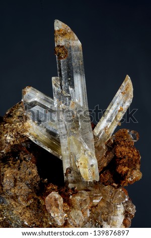 Group of gypsum crystals from Italy