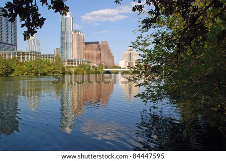 Lady Bird Lake Austin Texas, also known as Town Lake and Colorado River.
