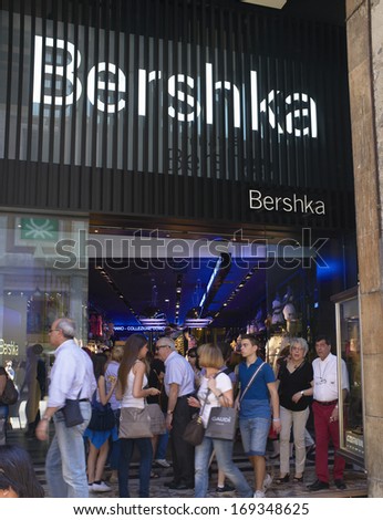 MILAN, LOMBARDY, ITALY - MAY 28: Spanish Bershka clothing chain store. May 28, 2011 in Milan, Lombardy, Italy