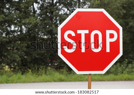 old STOP traffic sign.